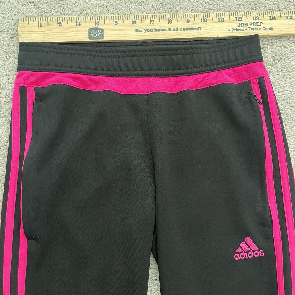 Adidas Black/Pink Training Tapered Joggers Soccer Pants Women's XS